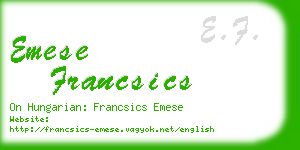 emese francsics business card